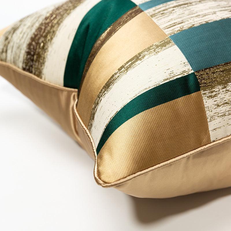 Teal Gold & Cream Cushion Cover (18x18" - 45x45 cm)