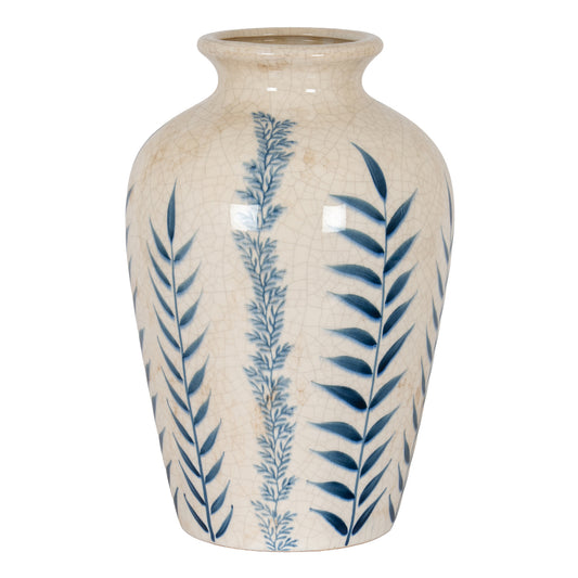 Classic Blue Flora Patterned Juniper Vase 31cm