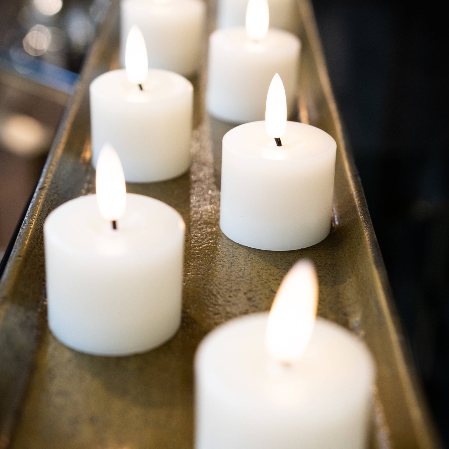 Luxe Collection Set Of 6 Natural Glow Led Tealight Candles image 4