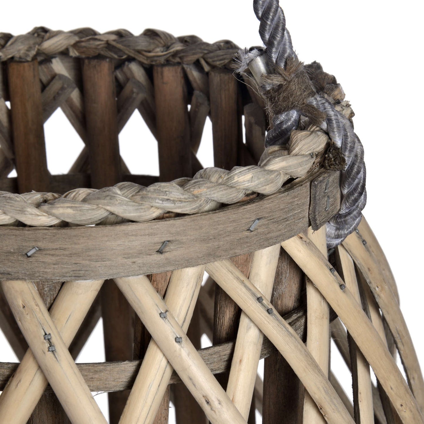 Large Wicker Bulbous Lantern image 2
