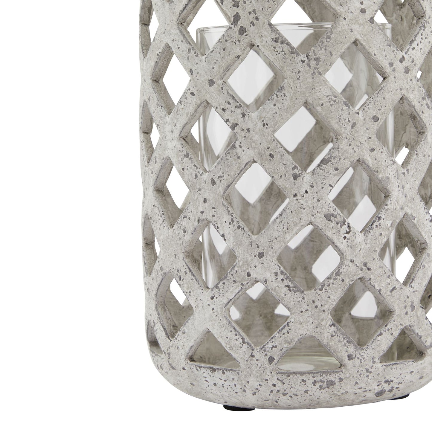 Grey Stone Effect Hurricane Lantern image 2