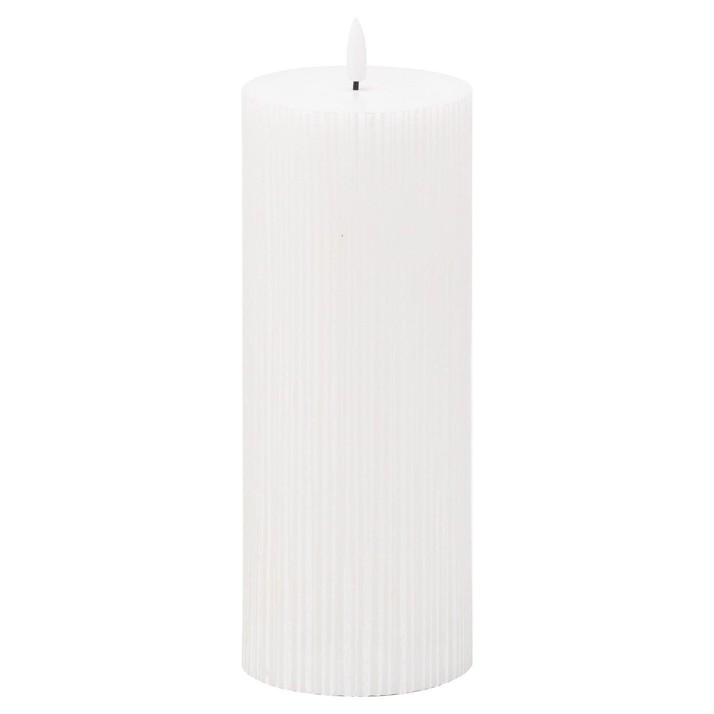 Luxe Collection Natural Glow 3.5x9 Texture Ribbed LED Candle image 0