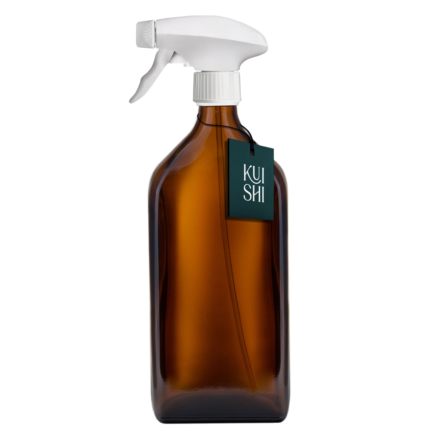 Amber Glass Rectangle Kitchen/Utility Spray Bottle