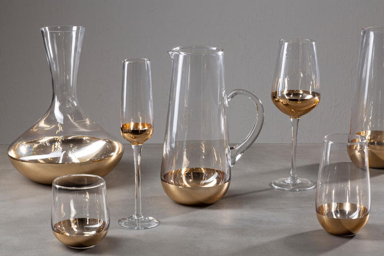 Horizon Set Of Four Gold Dipped Wine Glasses image 2