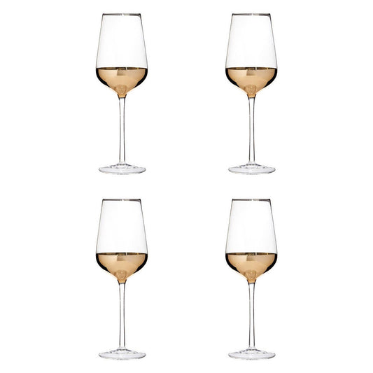 Horizon Set Of Four Gold Dipped Wine Glasses image 1