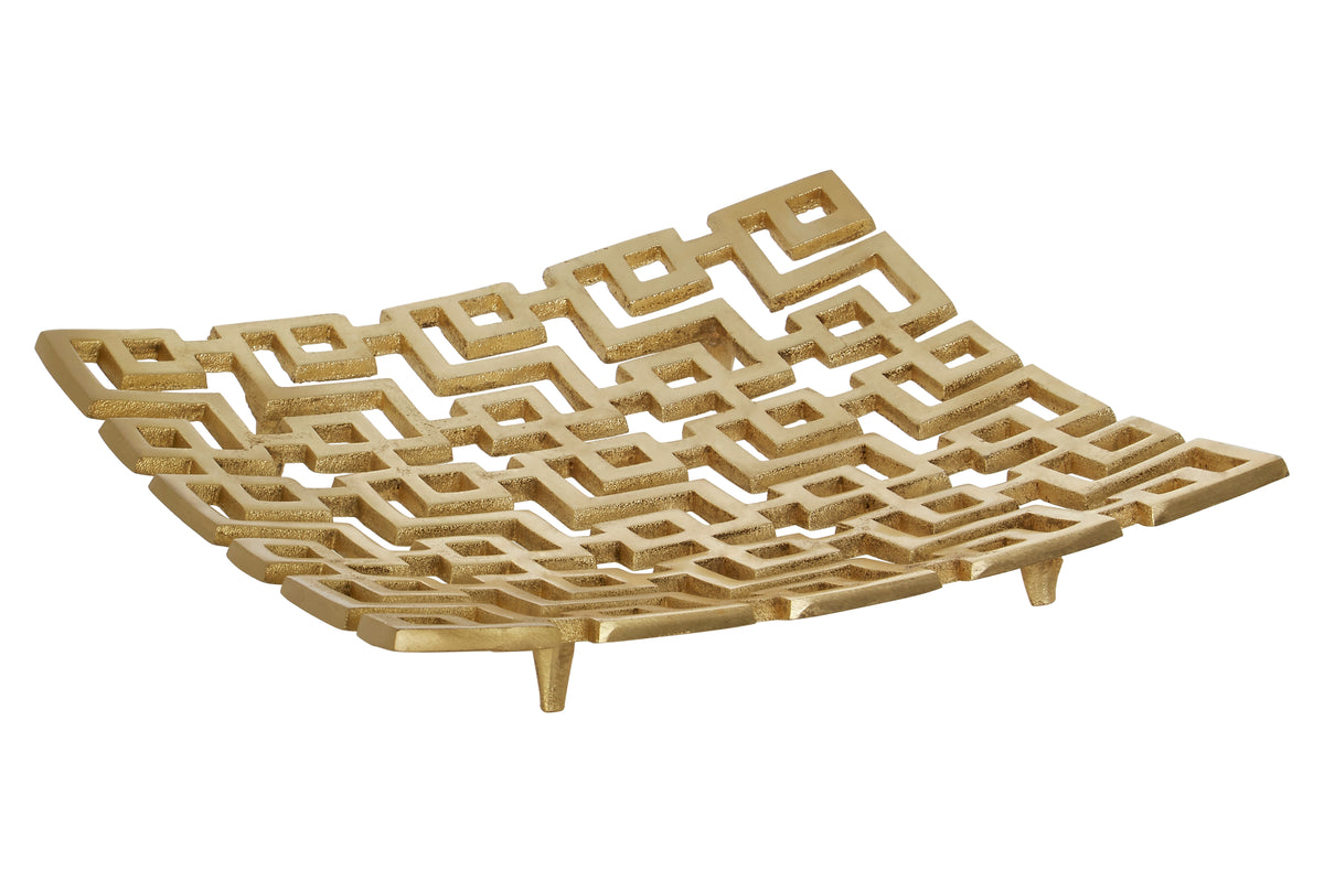 Delphi Small Gold Finish Plate Ornament 34cm x 34cm