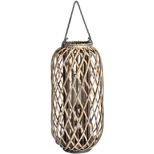 Large Standing Wicker Lantern image 0