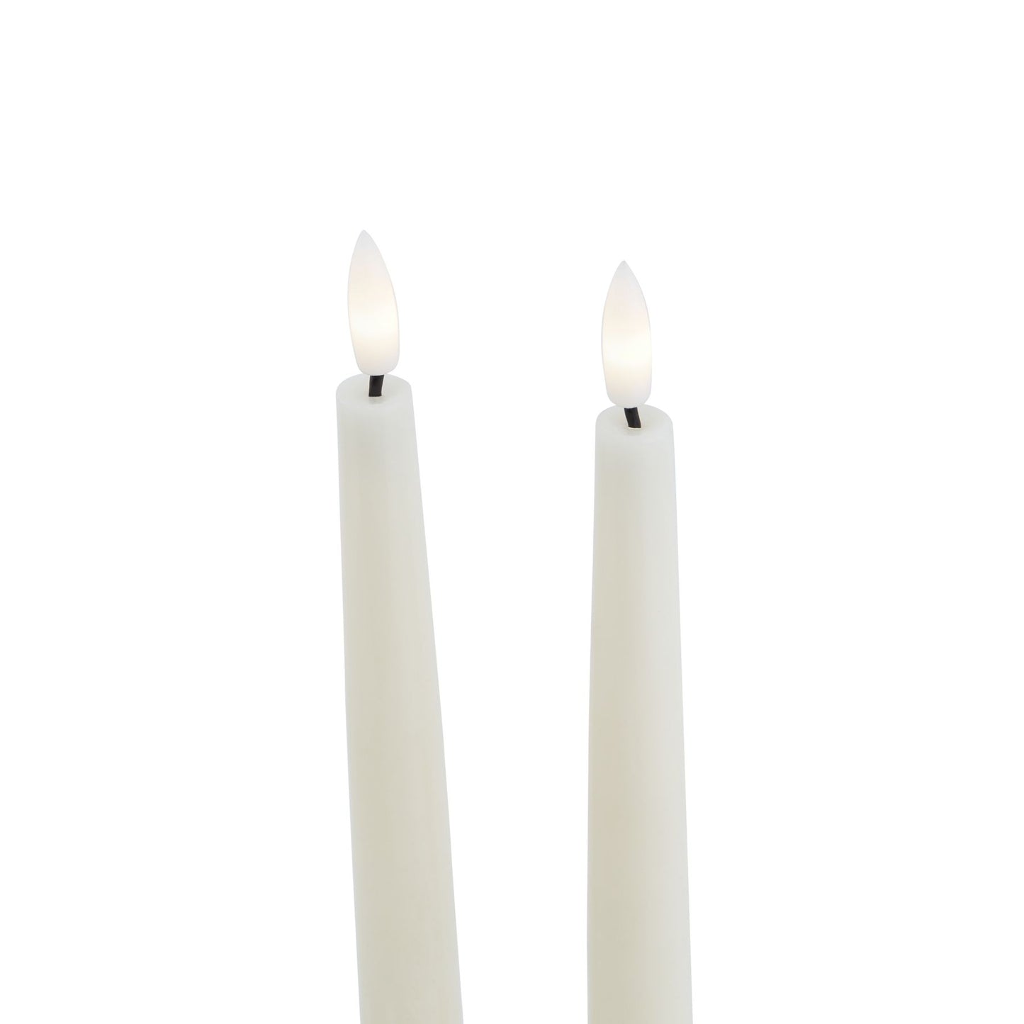 Luxe Collection S/2 Taupe LED Wax Dinner Candles image 1