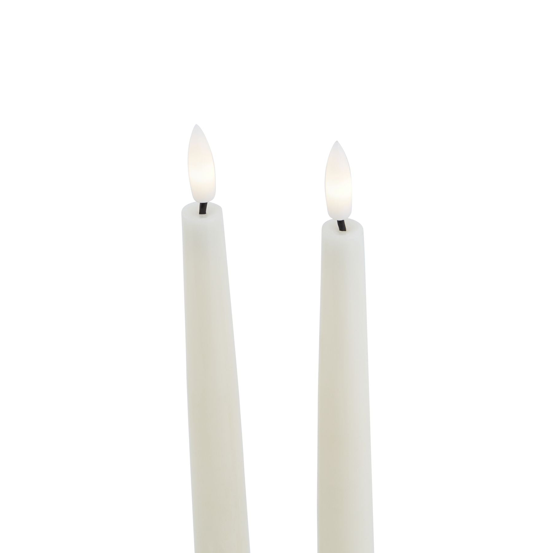 Luxe Collection S/2 Taupe LED Wax Dinner Candles image 1