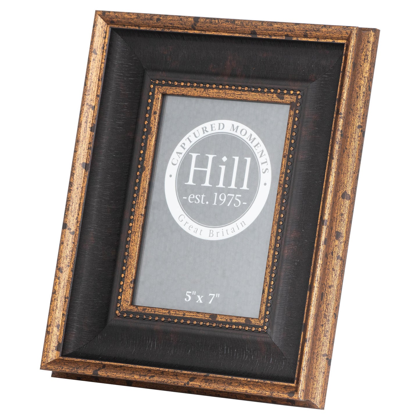 Black And Antique Gold Beaded 5X7 Photo Frame image 0