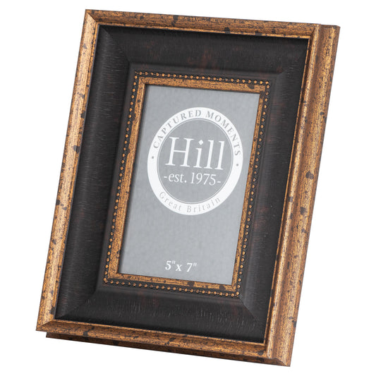 Black And Antique Gold Beaded 5X7 Photo Frame image 0