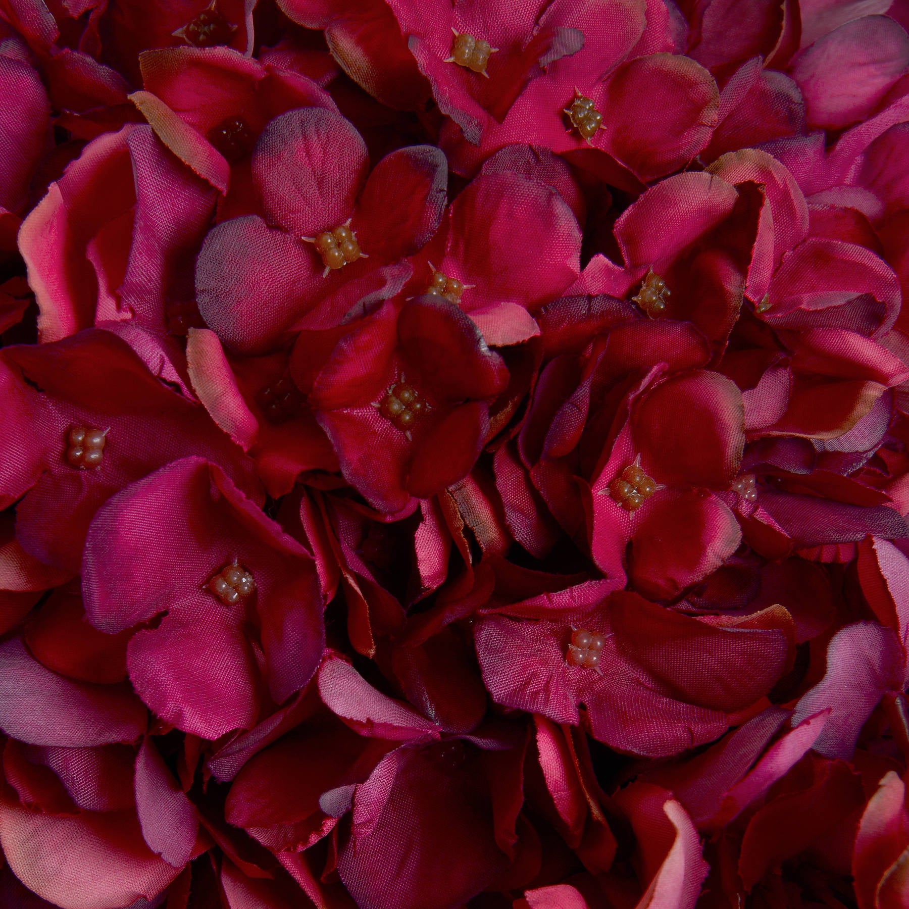 Autumn Rich Ruby Red Hydrangea Artificial Floral Stem image 4
