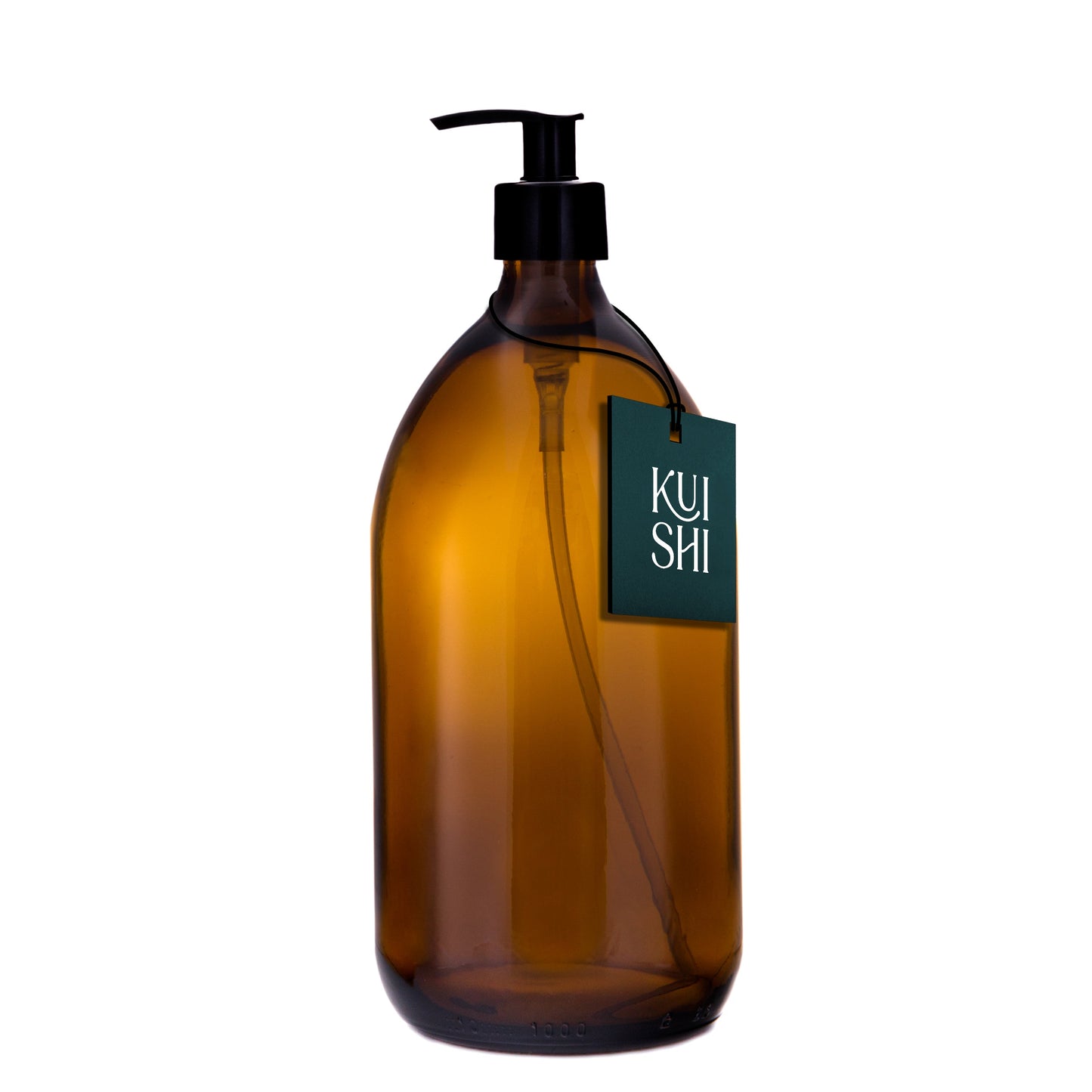 Amber Glass Pump Bottle Dispenser - Various Sizes
