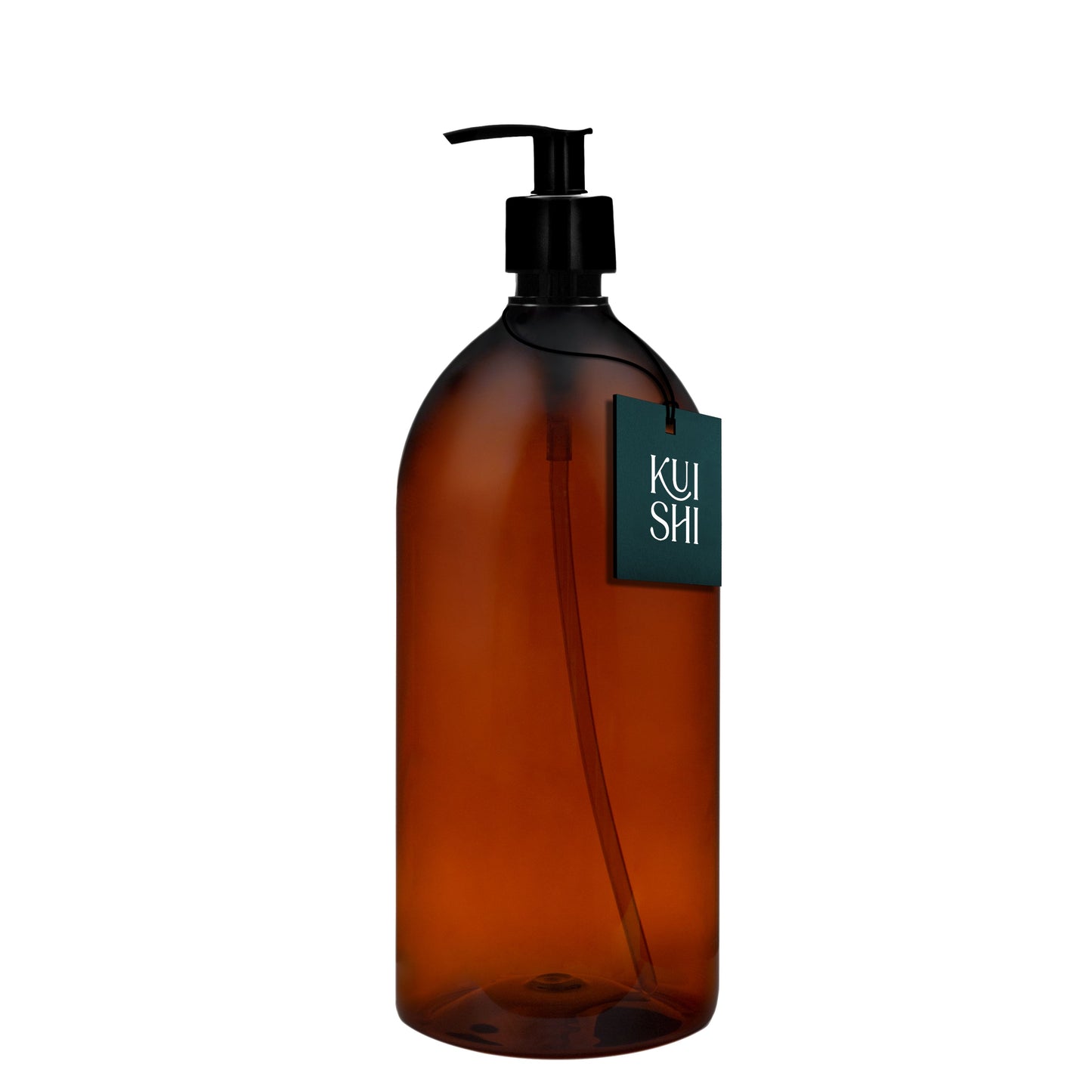 Amber Plastic Pump Bottle - Various Sizes