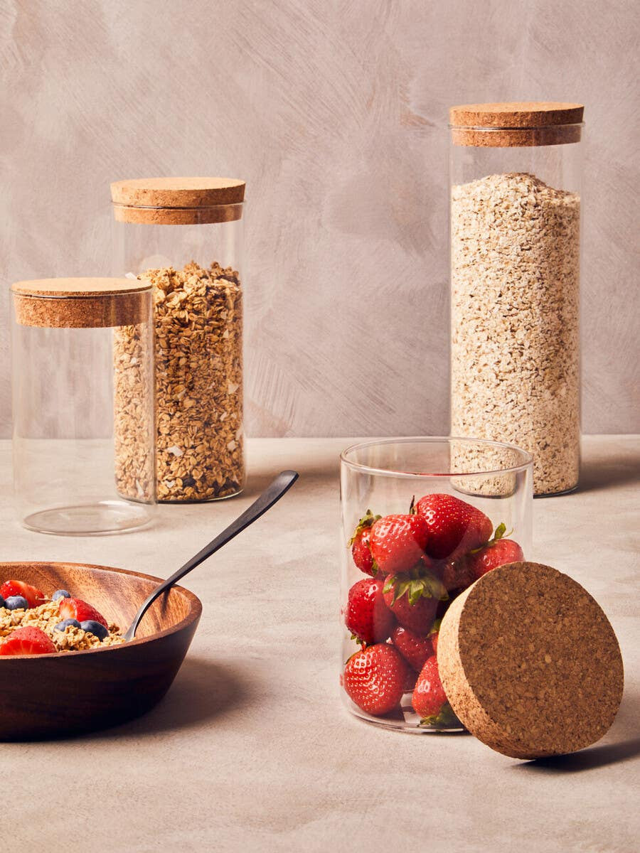 Tromso Cylindrical Glass Storage Jars - Various Sizes