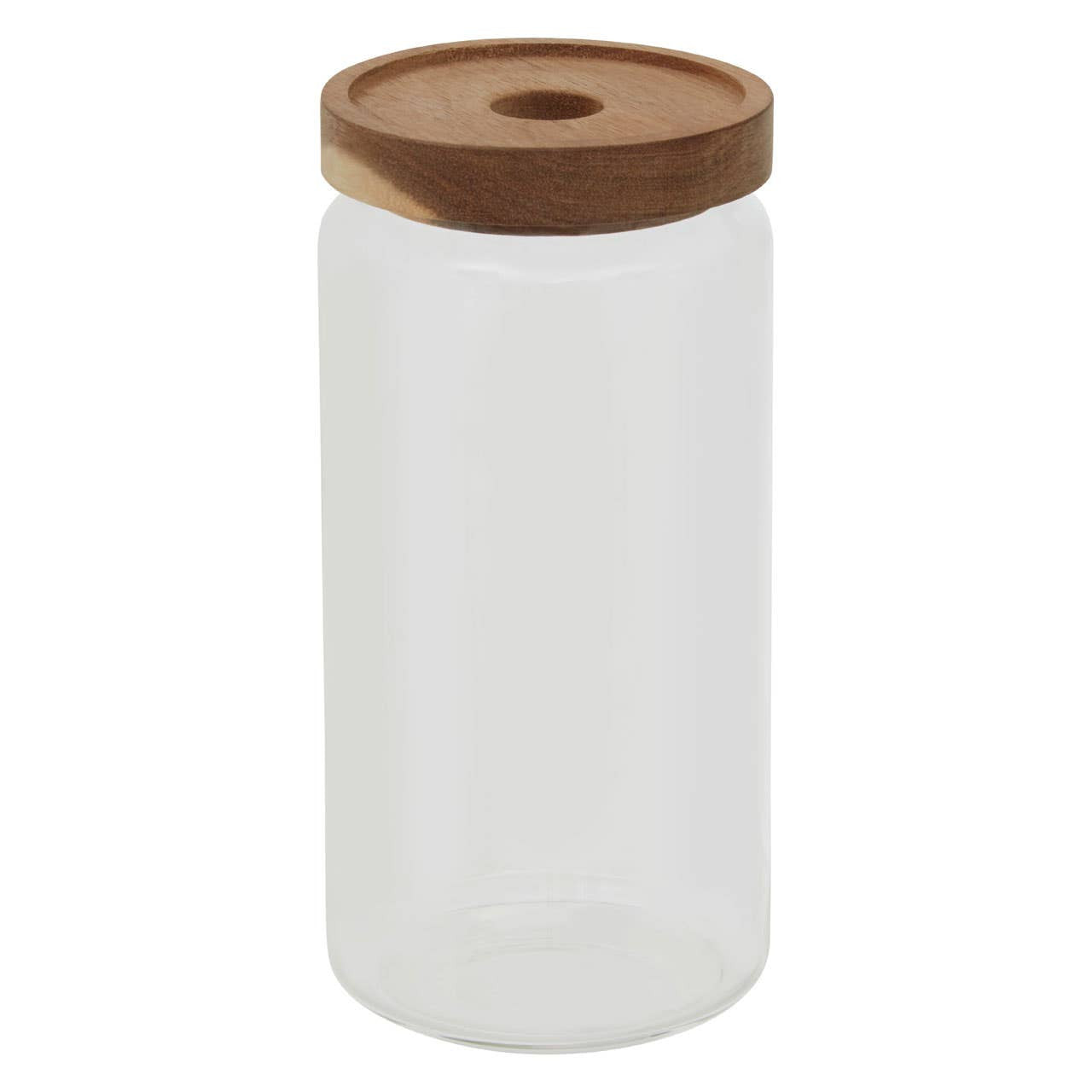 Freska Glass Storage Jar with Acacia Wood Lid - Various Sizes