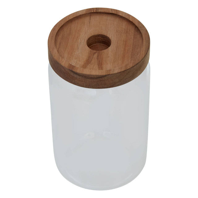 Freska Glass Storage Jar with Acacia Wood Lid - Various Sizes