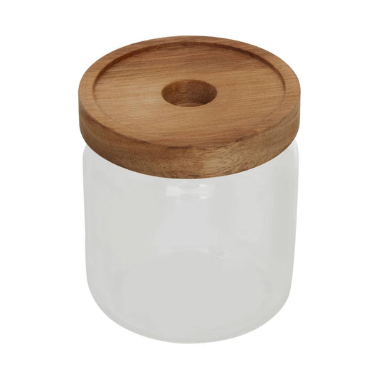 Freska Glass Storage Jar with Acacia Wood Lid - Various Sizes