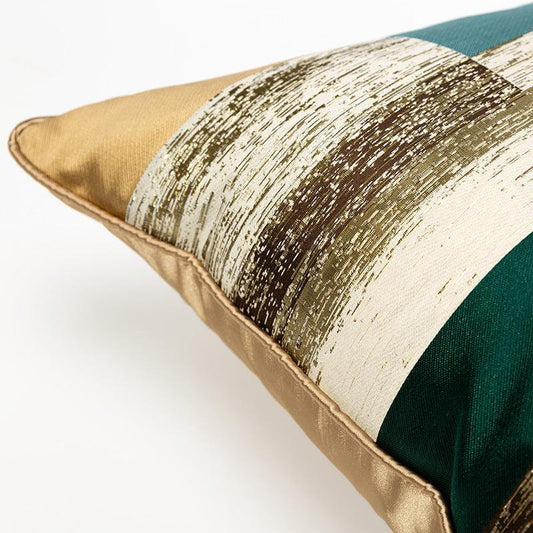 Teal Gold & Cream Cushion Cover (18x18" - 45x45 cm)