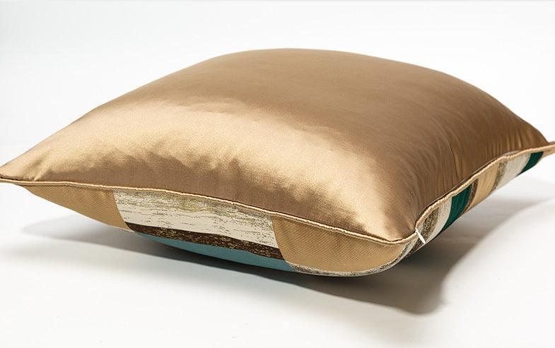 Teal Gold & Cream Cushion Cover (18x18" - 45x45 cm)
