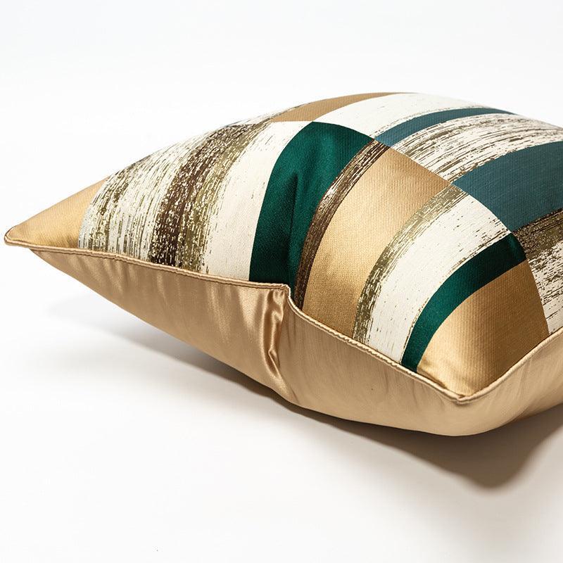 Teal Gold & Cream Cushion Cover (18x18" - 45x45 cm)
