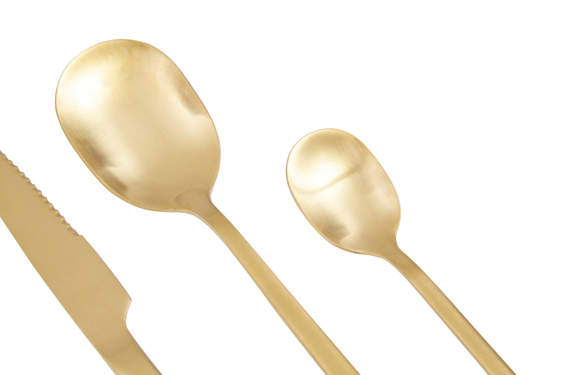 Avie 16Pc Matte Gold Finish Cutlery Set image 5