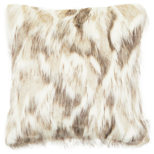 Bosie Lamina Natural Faux Fur Square Cushion image 0