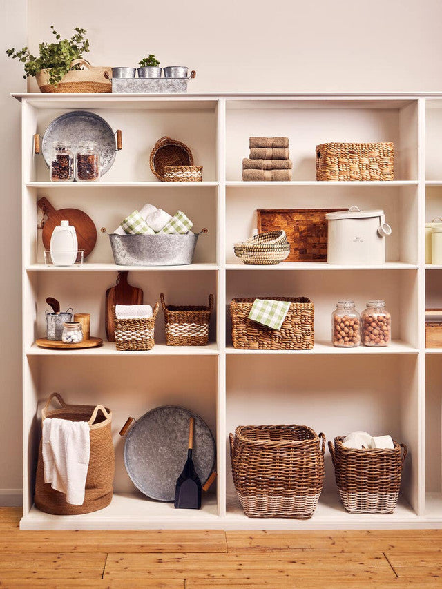 Set Of Two Square Seagrass Storage Baskets