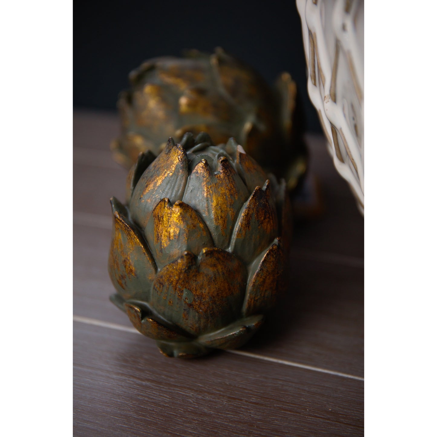 Antique Bronze Large Artichoke Decorative Ornament image 1