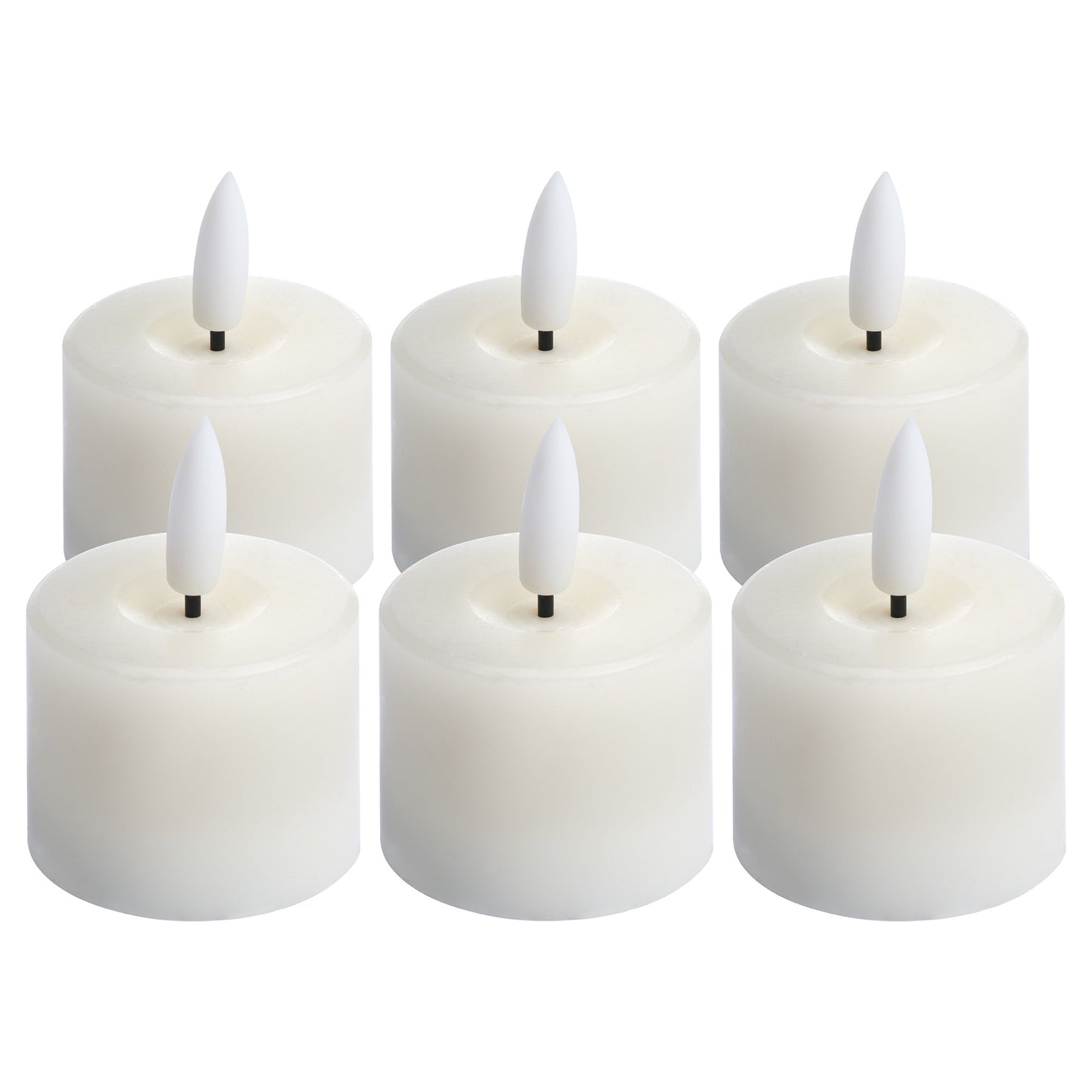Luxe Collection Set Of 6 Natural Glow Led Tealight Candles image 0