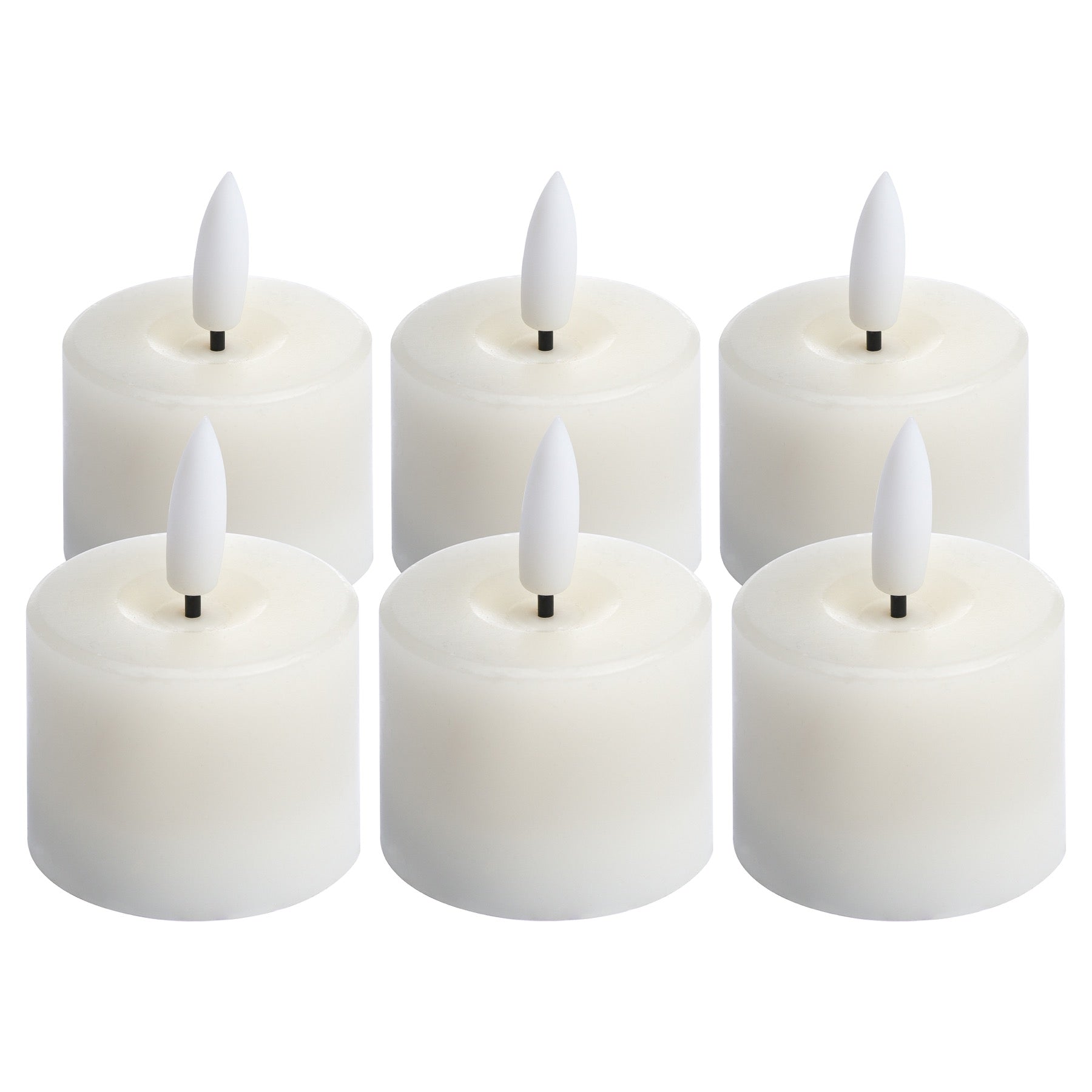 Luxe Collection Set Of 6 Natural Glow Led Tealight Candles image 0