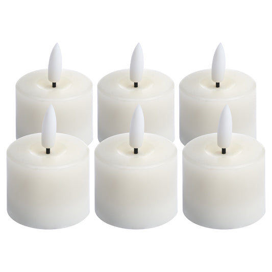 Luxe Collection Set Of 6 Natural Glow Led Tealight Candles image 0