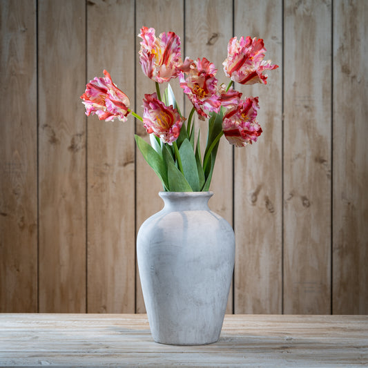 Multi Pink Parrot Artificial Single Tulip Stem