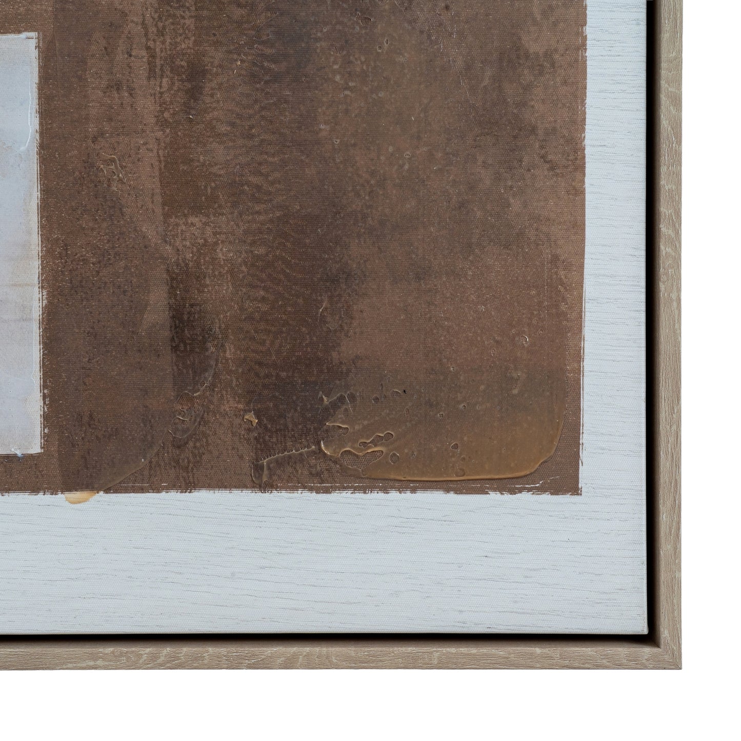 Sedora Large Framed Hand Painted Abstract Canvas in Brown and Neutral