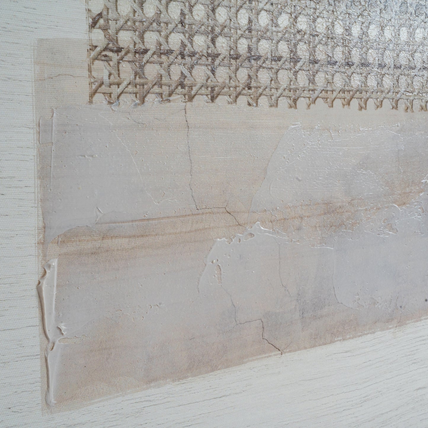 Sedora Large Framed Hand Painted Abstract Canvas in Brown and Neutral