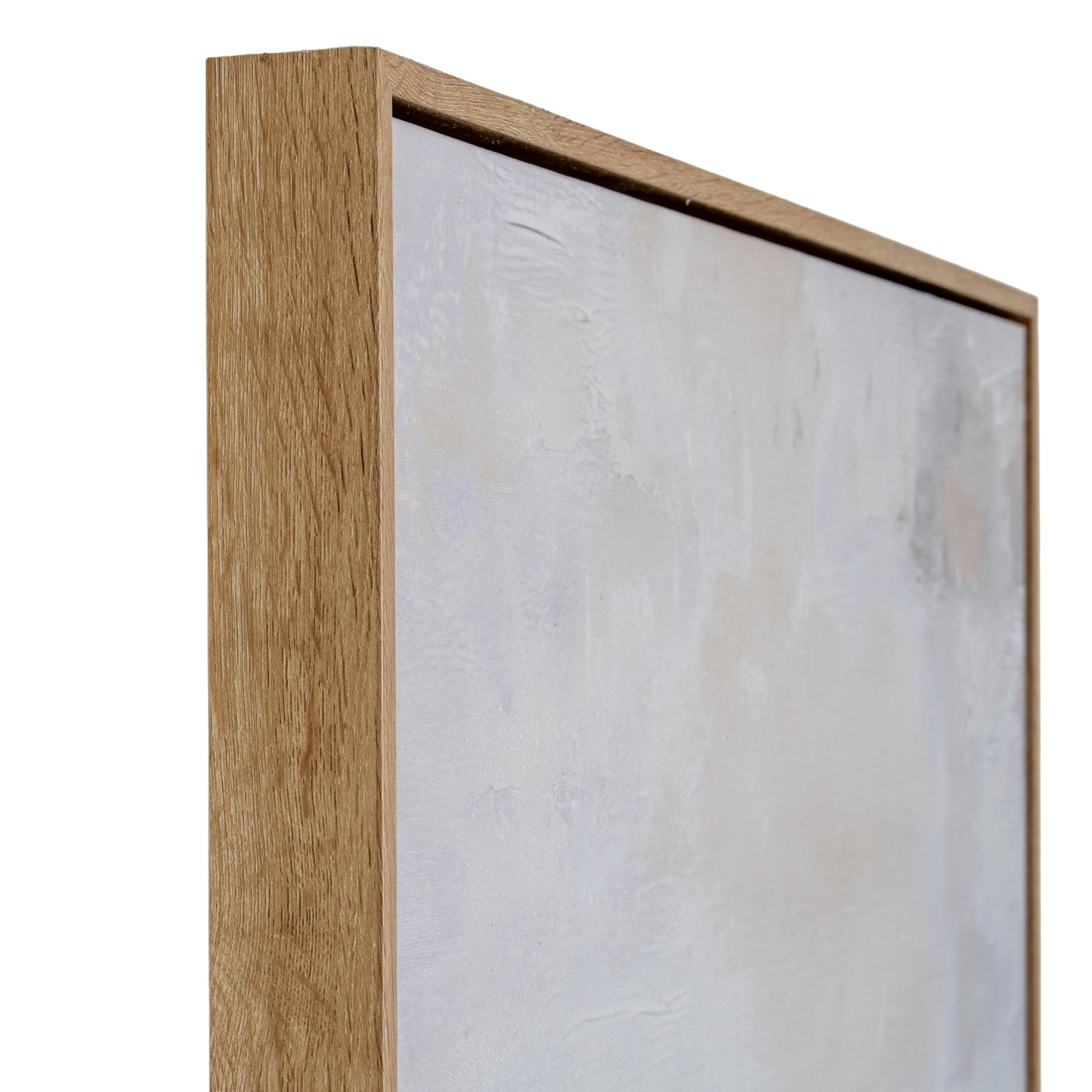 Wooden frame with a textured white panel