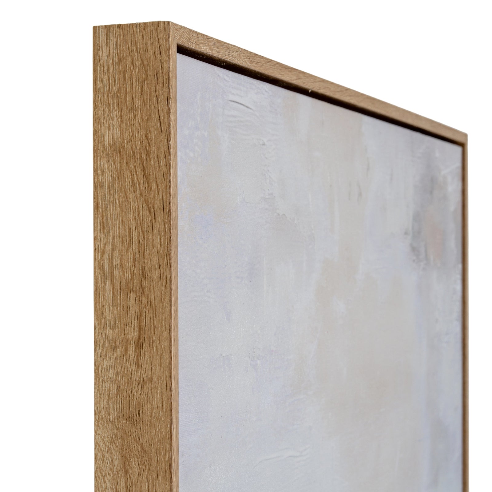 Wooden frame with a textured white panel