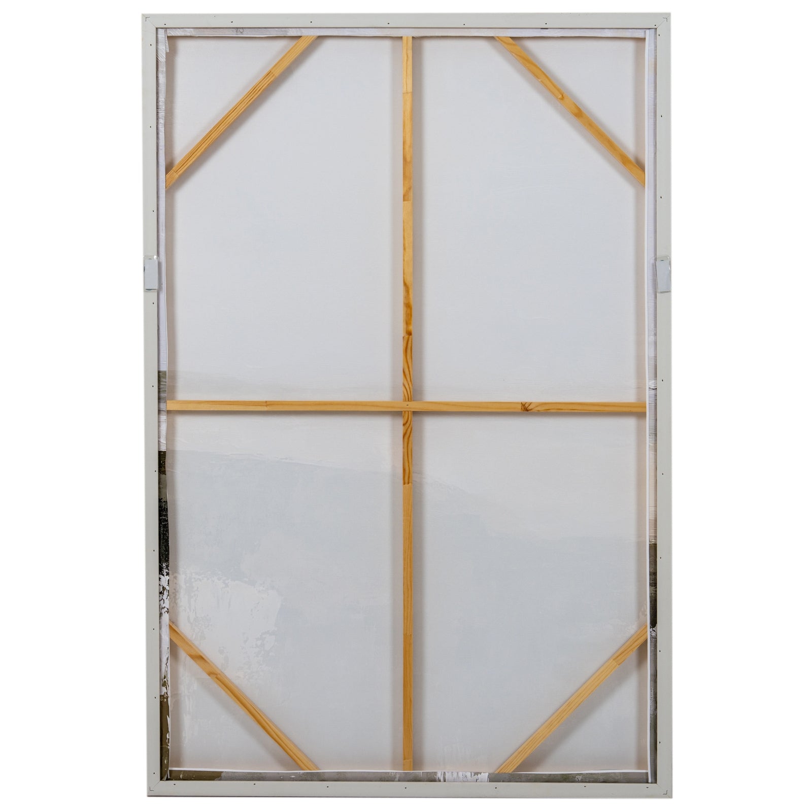 Decorative window with gold frames on a white background