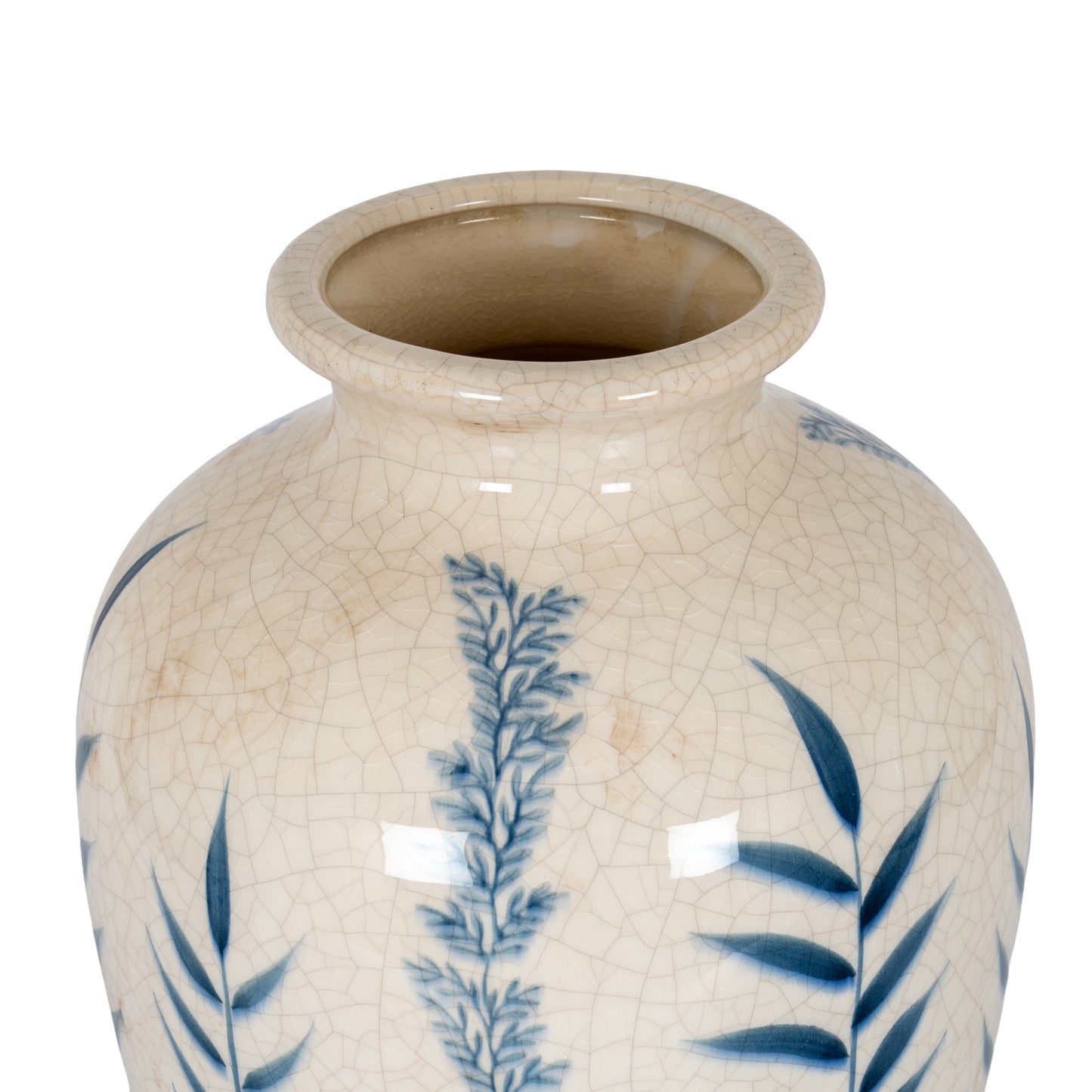 Classic Blue Flora Patterned Juniper Vase 31cm