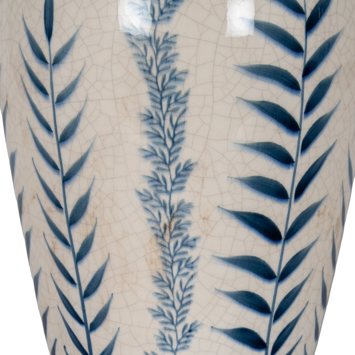 Classic Blue Flora Patterned Juniper Vase 31cm