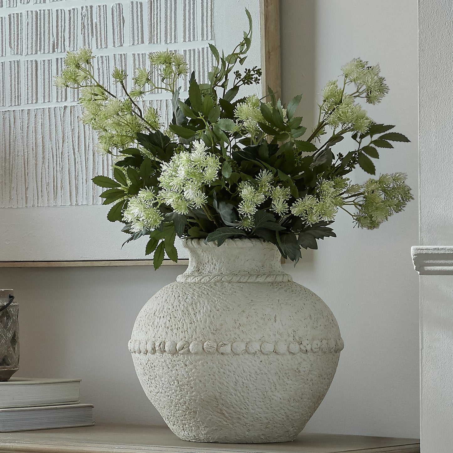 Medium Cream Olympia Terracotta Vase 30cm High