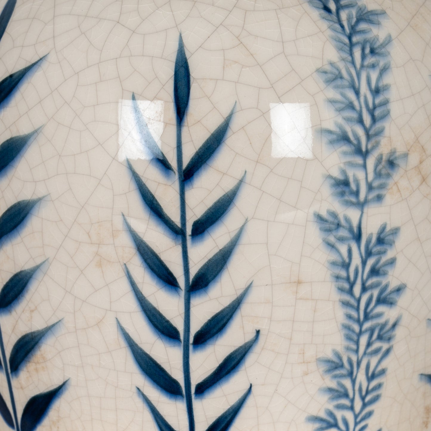 Blue Flora Amphora Ceramic Jug Vase 23cm