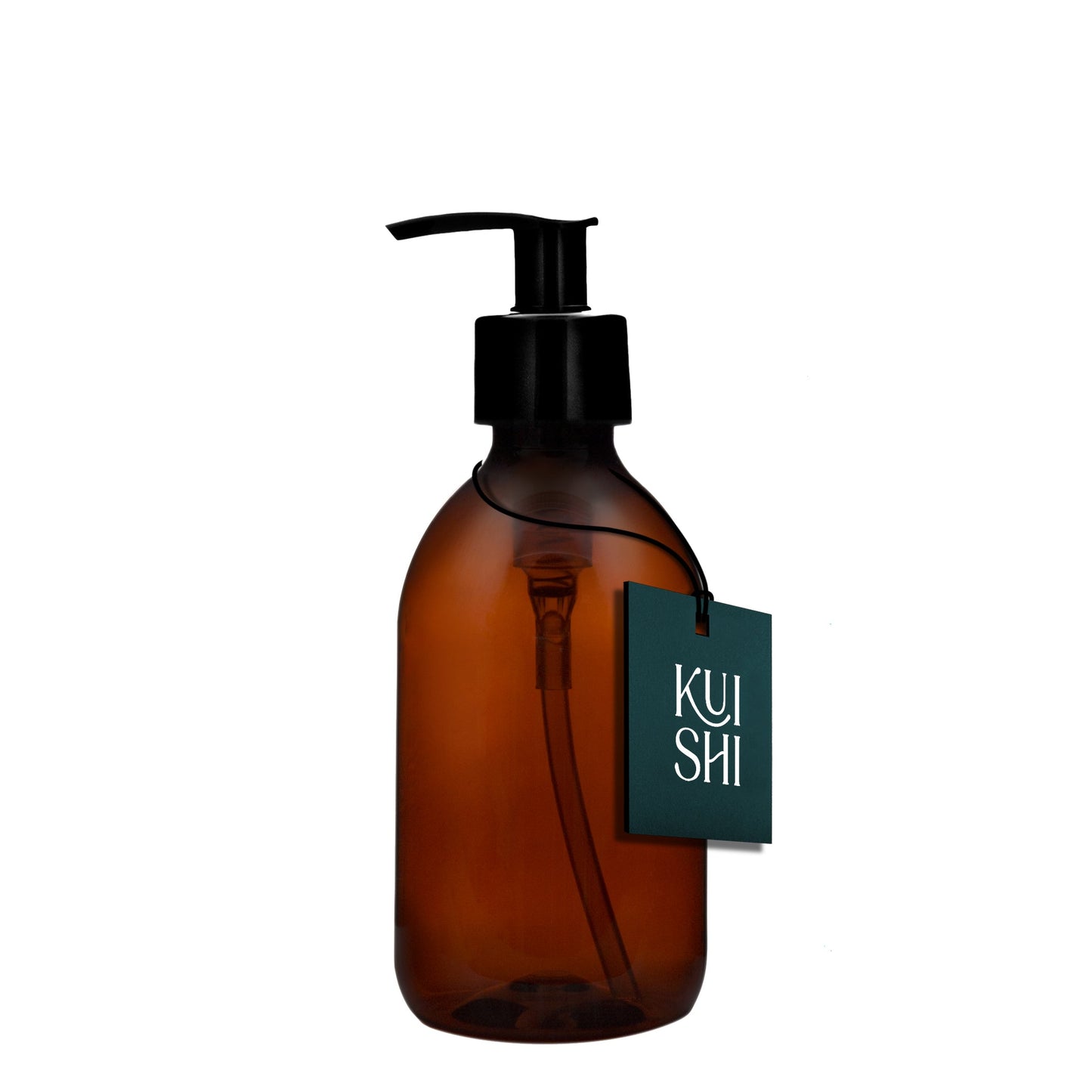 Amber Plastic Pump Bottle - Various Sizes