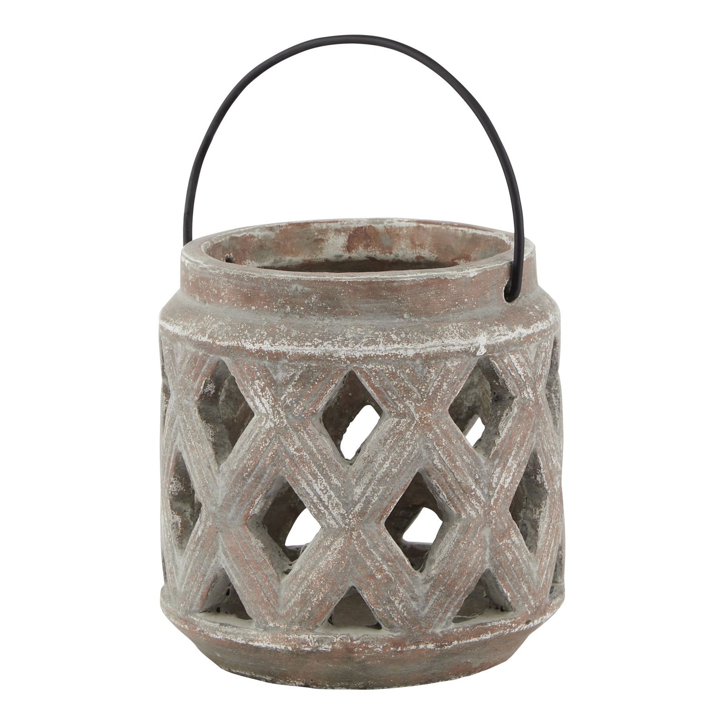 Siena Brown Lattice Lantern image 0