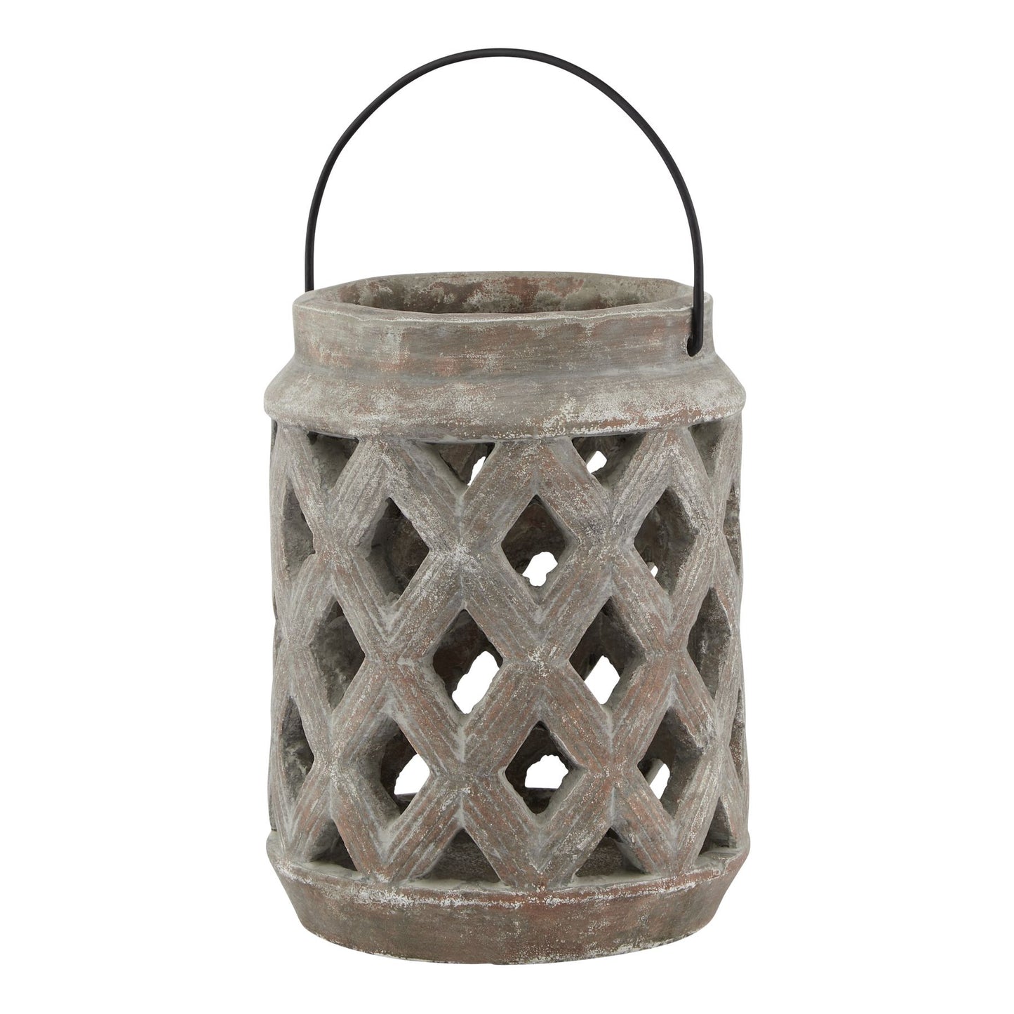 Siena Brown Large Lattice Lantern image 0