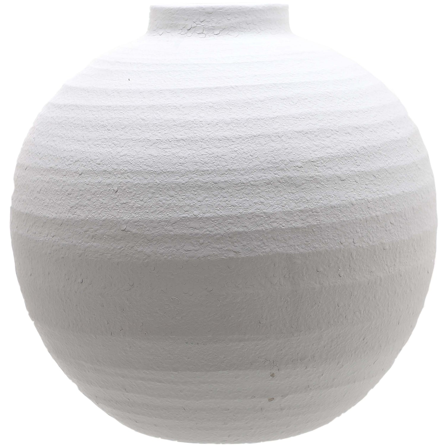 Tiber Large Matt White Ceramic Vase image 0