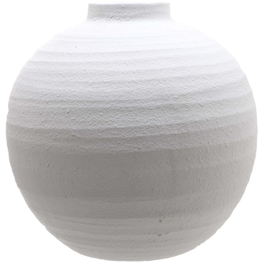 Tiber Large Matt White Ceramic Vase image 0
