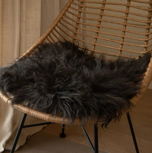 Hyde & Hare Tibetan Square Sheepskin Pad - Charcoal image 0