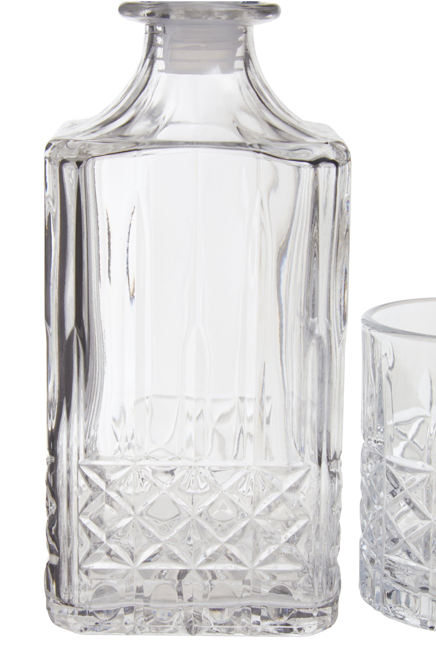 Dayla Diamond Pattern Decanter With Four Glasses image 3