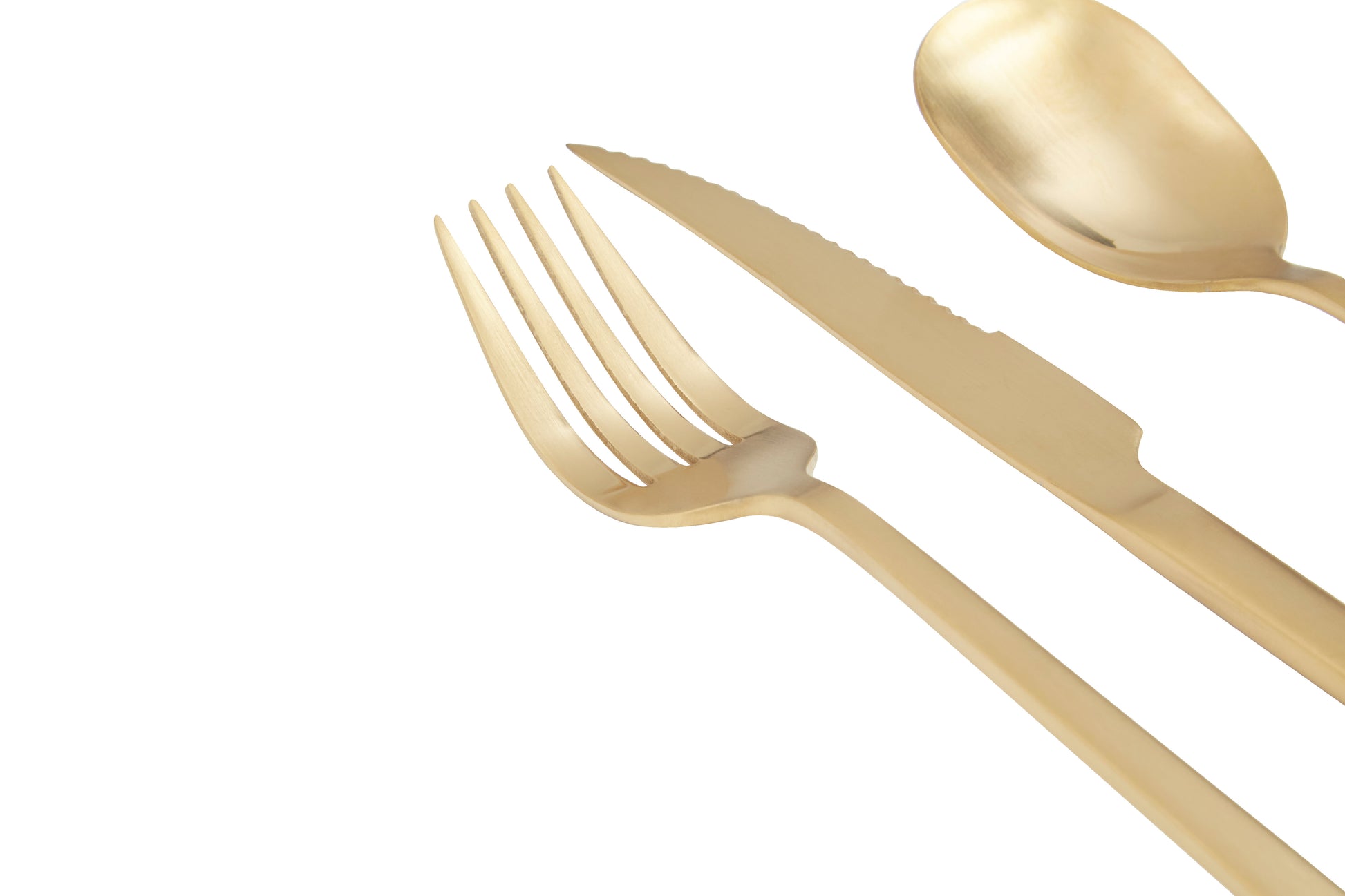 Avie 16Pc Matte Gold Finish Cutlery Set image 4